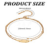 1Pc Feather Stainless Steel Link Chain Double Chain Anklets for Women AJEW-LP0007-82G-2