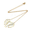 201 Stainless Steel Origami Pendant Necklaces LS-NJEW-T009-JN090-2-40-2