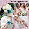 Plastic & Rhinestone Stretch Bracelets AJEW-WH20064-05-4
