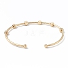 Brass Cuff Bangles BJEW-A134-02G-02-3