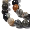 Natural Black Flower Amazonite Beads Strands G-G184-A05-01-4