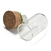 Natural Quartz Crystal Bullet Display Decoration with Glass Dome Cloche Cover DJEW-B009-02H-3
