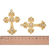 Alloy Rhinestone Cross Big Pendants LS-ALRI-1475-G-RS-4