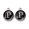 Platinum Plated Alloy Charms LS-ENAM-S118-02P-P-1