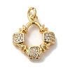 Rack Plating Brass Micro Pave Cubic Zirconia Pendants KK-K377-38G-1