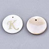 Natural Freshwater Shell Pendants SHEL-N027-04K-1