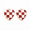 Alloy Enamel Pendants ENAM-S121-176A-RS-2