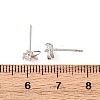 Brass Micro Pave Clear Cubic Zirconia Star Stud Earrings EJEW-L278-02P-5