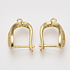 Brass Micro Pave Cubic Zirconia Hoop Earring Findings ZIRC-Q022-036G-NF-2