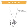 Clear Cubic Zirconia Swan Pendant Necklace JN1063A-3