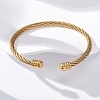 304 Stainless Steel Cuff Bangles BJEW-G584-05D-3