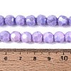 Anti-Tarnish Electroplate Glass Beads Strands EGLA-ZX010-8mm-08-6
