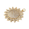 Brass Micro Pave Cubic Zirconia Pendants KK-A264-01G-2