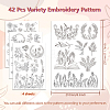 4 Sheets 11.6x8.2 Inch Stick and Stitch Embroidery Patterns DIY-WH0455-171-2