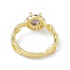 Rack Plating Brass Cubic Zirconia Rings RJEW-B025-04G-4