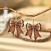 Acrylic Bowknot Dangle Earrings FS-WGE9DF7-01-1