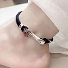 Auspicious Clouds Brass Cotton Cord 2-Strand Anklets FS-WG70E40-01-1