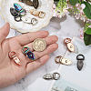 12Pcs 6 Colors Alloy Suspension Clasps FIND-CA0010-72-3