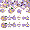 30Pcs 6 Styles Alloy and Enamel Pendants ENAM-TADJ0001-04B-1