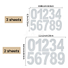 5Sheets 2 Styles PET Reflective Self Adhesive Stickers STIC-SP0001-22-2