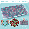 3 Strands Two-Tone Crackle Baking Paint Transparent Glass Beads Strands CCG-SP0001-01A-5