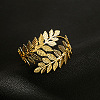 Leaf Alloy Arm Cuff Bangles for Women FS-WG391C2-01-2