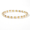 Natural White Jade Beaded Stretch Bracelets TU5709-14-1