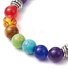 Chakra Theme Natural & Synthetic Mixed Gemstone Beaded Stretch Bracelets BJEW-JB11281-5