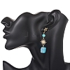 4 Pairs 201 Stainless Steel Dangle Stud Earrings EJEW-TA00794-5