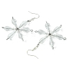 Christmas Snowflake Glass Dangle Earrings EJEW-TA00507-2