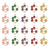 20Pcs 5 Colors Alloy Enamel Pendants ENAM-YW0002-83-1