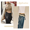 2Pcs 2 Styles Cross Charm Alloy 3 Layer Chain Belts for Pants AJEW-HS0001-18-6