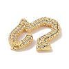 Rack Plating Brass Micro Pave Cubic Zirconia Spring Gate Rings Clasps KK-NH0002-07G-01-2