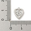 Heart with Evil Eye Rack Plating Brass Clear Cubic Zirconia Pendants KK-P277-14P-3