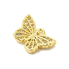 Butterfly Rack Plating Brass Micro Pave Cubic Zirconia Pendants Charms KK-S396-08B-2