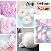 40Pcs 8 Colors Double Face Wool Fibre Cabochons FIND-SC0020-31-6