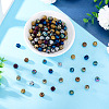 150Pcs 10 Colors Electroplated Natural Lava Rock Beads Strands G-PJ0001-03B-5