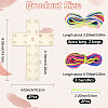1Pc Easter Unfinished Wooden Cross WOOD-SP0001-69-2