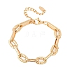 304 Stainless Steel Rectangle Ring Link Chain Bracelets BJEW-C128-02G-2