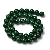 Natural Teal Jade Round Beads Strands G-P070-09-10mm-01-5