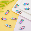 WADORN 10Pcs Rainbow Color Zinc Alloy Suspension Clasps FIND-WR0005-67-4