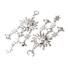 Alloy Sun Chandelier Earrings for Women EJEW-U028-01P-3