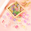 40Pcs 5 Colors UV Plating Transparent Acrylic European Beads OACR-TA0005-05-5