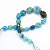 Faceted Nuggets Natural Dyed Agate Graduated Beads Strands G-L456-17B-2