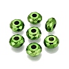 UV Plating Iridescent Transparent Acrylic European Beads OACR-E033-22-07-1