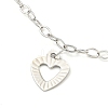 Non-Tarnish 304 Stainless Steel Cable Chain Hollow Charm Bracelets BJEW-P334-10A-P-2