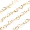 3.28 Feet Brass Heart Link Chains X-CHC-D026-15A-G-2