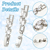DICOSMETIC 10Pcs 2 Colors Rack Plating Brass Clear Cubic Zirconia Watch Band Clasps KK-DC0001-43-4