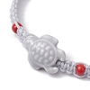 Porcelain Tortoise Braided Bead Bracelets BJEW-JB10058-04-3
