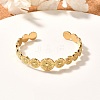 304 Stainless Steel Sun Cuff Bangles LS-BJEW-F457-25G-1